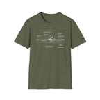 Duck Kayak Schematic Graphic T-Shirt