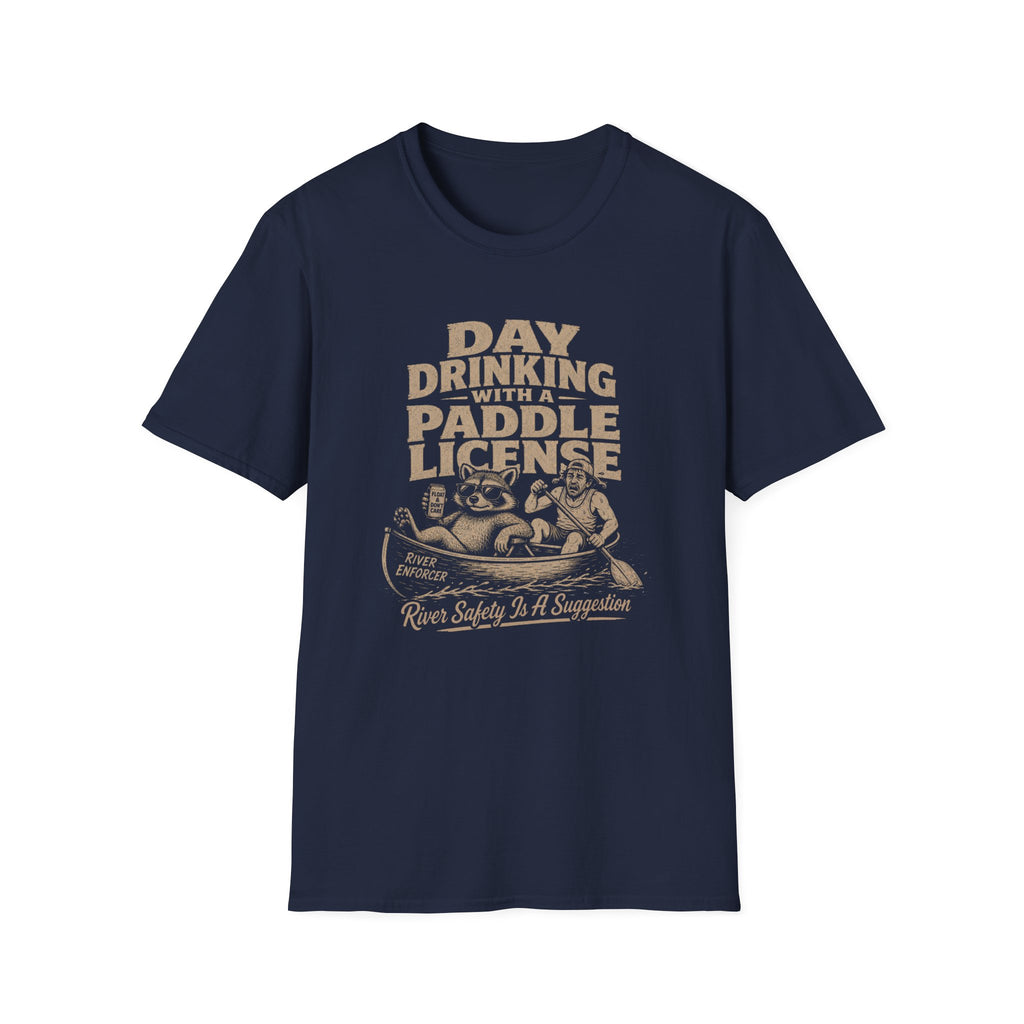 Day Drinking With a Paddle License Graphic T-Shirt