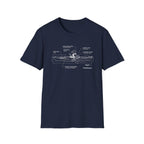 Duck Kayak Schematic Graphic T-Shirt
