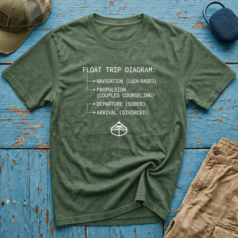 Float Trip Diagram Graphic T-Shirt