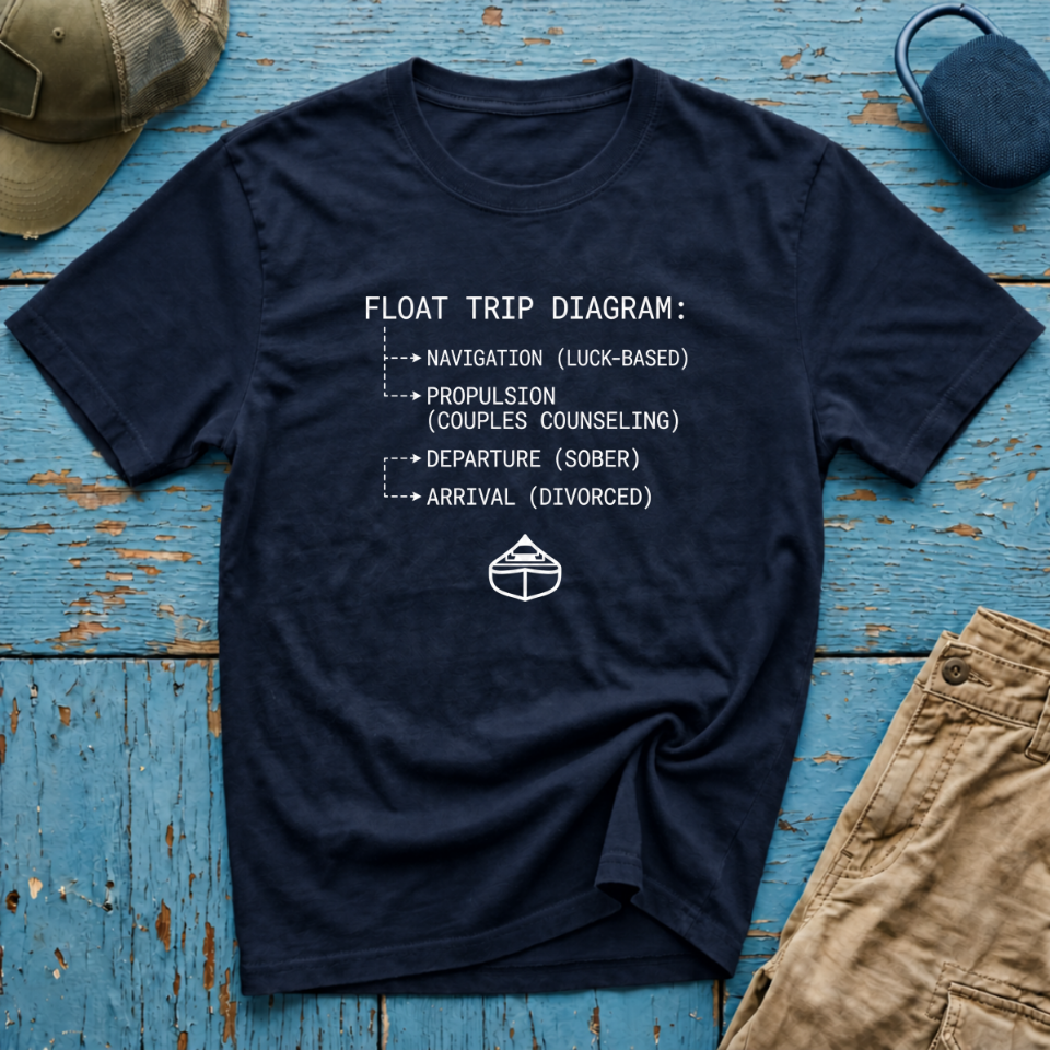 Float Trip Diagram Graphic T-Shirt