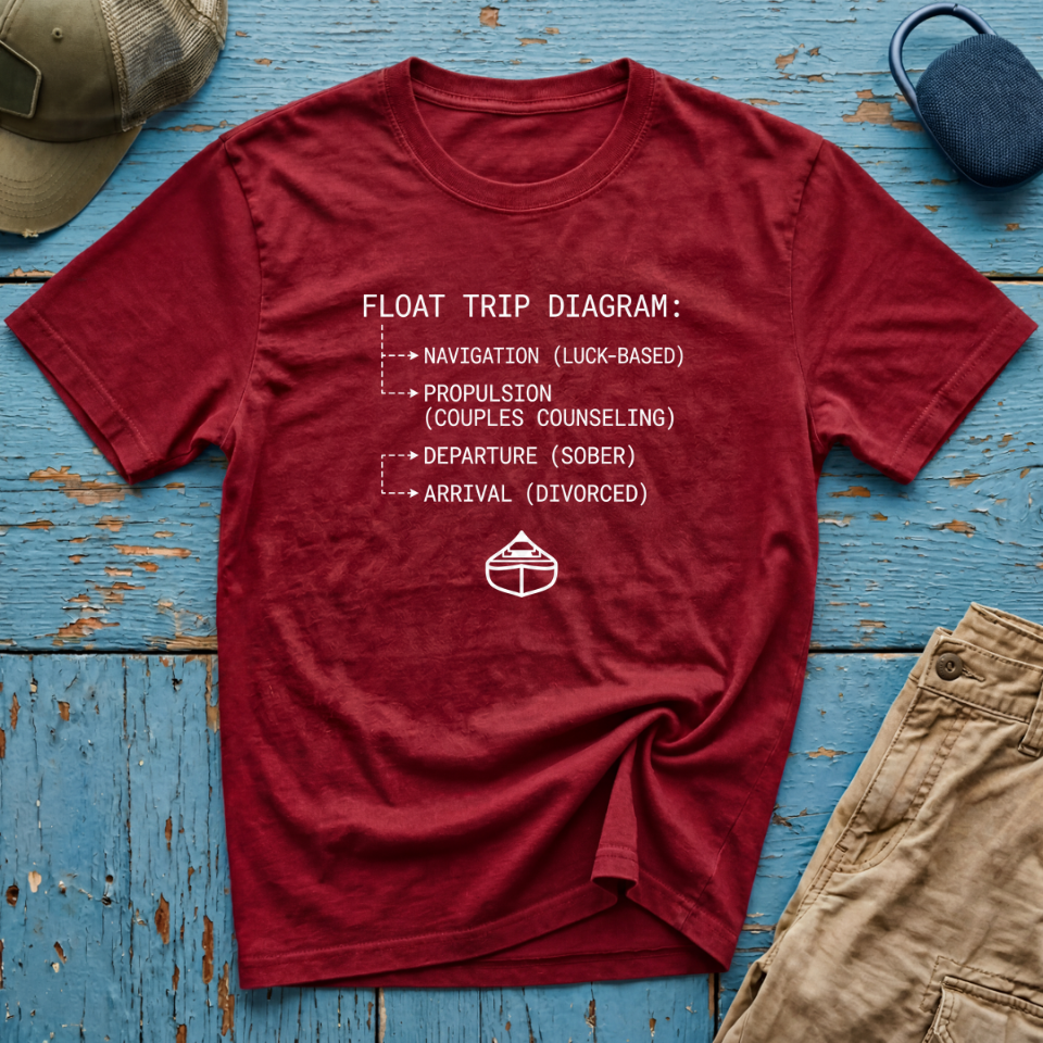 Float Trip Diagram Graphic T-Shirt