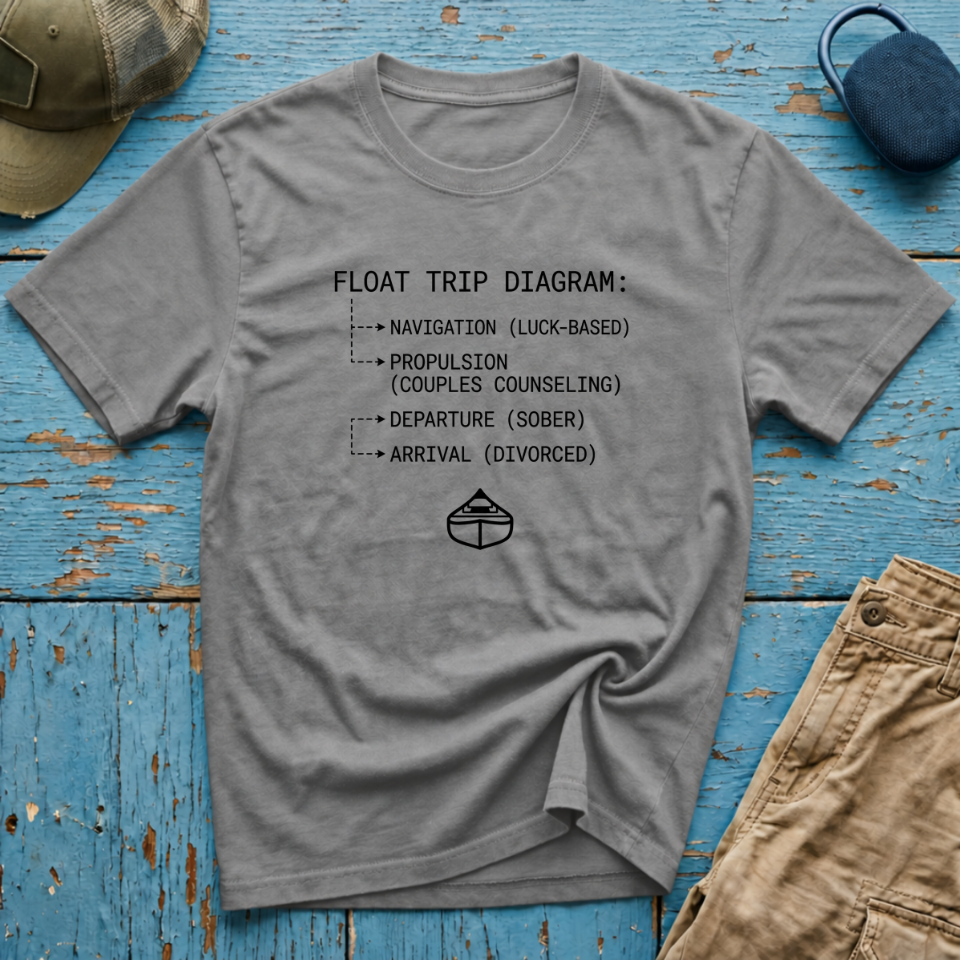 Float Trip Diagram Graphic T-Shirt